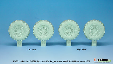 DEF Model DW35119 1/35 Russian K-4386 Typhoon-VDV Sagged wheel set 2- Kama ( for meng 1/35)