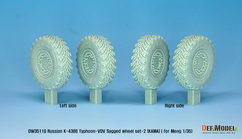 DEF Model DW35119 1/35 Russian K-4386 Typhoon-VDV Sagged wheel set 2- Kama ( for meng 1/35)