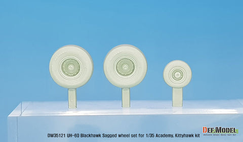 DEF Model DW35121 1/35 US UH-60 Blackhawk wheel set (for Academy, Kittyhawk 1/35)