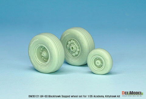 DEF Model DW35121 1/35 US UH-60 Blackhawk wheel set (for Academy, Kittyhawk 1/35)