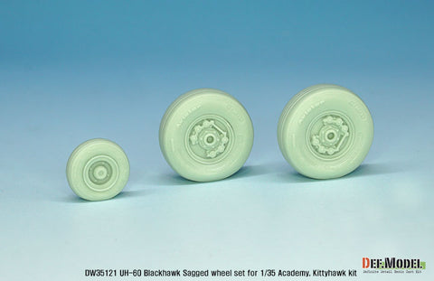 DEF Model DW35121 1/35 US UH-60 Blackhawk wheel set (for Academy, Kittyhawk 1/35)