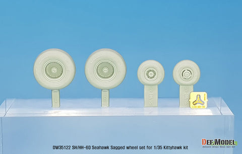 DEF Model DW35122 1/35 US SH/MH-60 Seahawk wheel set (for Kittyhawk 1/35)