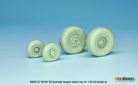 DEF Model DW35122 1/35 US SH/MH-60 Seahawk wheel set (for Kittyhawk 1/35)