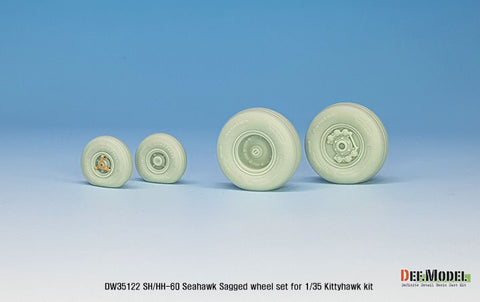 DEF Model DW35122 1/35 US SH/MH-60 Seahawk wheel set (for Kittyhawk 1/35)