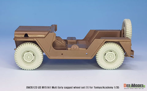 DEF Model DW35123 1/35 US M151A1 Early sagged wheel set (for Tamiya/Academy 1/35) (Included front suspension parts)