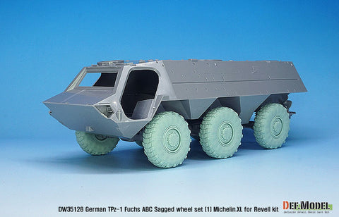 DEF Model DW35128 1/35 German TPz-1 Fuchs ABC Sagged wheel set (1) mich.XL( for Revell 1/35)