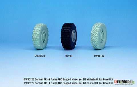 DEF Model DW35128 1/35 German TPz-1 Fuchs ABC Sagged wheel set (1) mich.XL( for Revell 1/35)