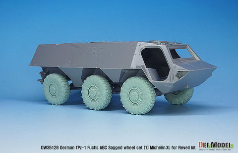 DEF Model DW35128 1/35 German TPz-1 Fuchs ABC Sagged wheel set (1) mich.XL( for Revell 1/35)