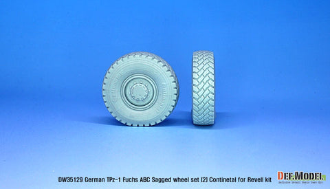 DEF Model DW35129 1/35 German TPz-1 Fuchs ABC Sagged wheel set (2) Continetal HCS ( for Revell 1/35)