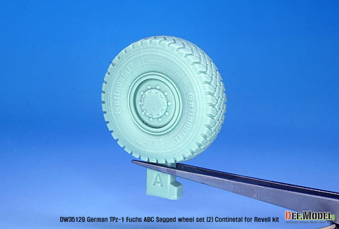 DEF Model DW35129 1/35 German TPz-1 Fuchs ABC Sagged wheel set (2) Continetal HCS ( for Revell 1/35)