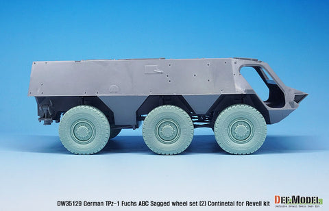 DEF Model DW35129 1/35 German TPz-1 Fuchs ABC Sagged wheel set (2) Continetal HCS ( for Revell 1/35)