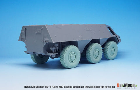 DEF Model DW35129 1/35 German TPz-1 Fuchs ABC Sagged wheel set (2) Continetal HCS ( for Revell 1/35)