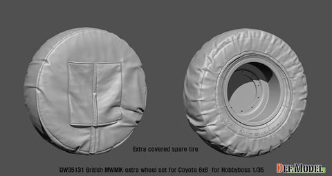 DEF Model DW35131 1/35 UK MWMIK extra sagged wheel set for 6x6 coyate ( for Hobbyboss 1/35)