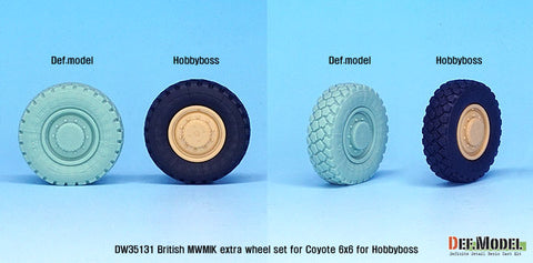 DEF Model DW35131 1/35 UK MWMIK extra sagged wheel set for 6x6 coyate ( for Hobbyboss 1/35)