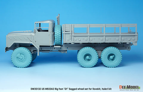 DEF Model DW35132 1/35 M923A2 BIG FOOT Truck Goodyear Sagged Wheel set (for Ilovekit, Italeri 1/35)