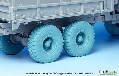 DEF Model DW35132 1/35 M923A2 BIG FOOT Truck Goodyear Sagged Wheel set (for Ilovekit, Italeri 1/35)