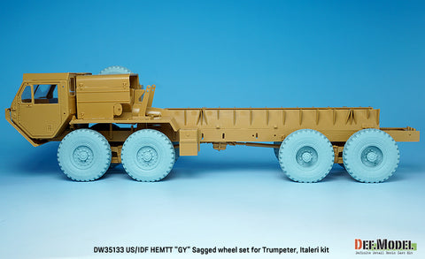 DEF Model DW35133 1/35 US, IDF M977 HEMTT Truck Goodyear Sagged Wheel set (for Italeri, Trumpeter, Etc. 1/35)