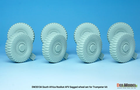 DEF Model DW35134 1/35 South African Rooikat AFV Sagged Wheel set (for Trumpeter 1/35)