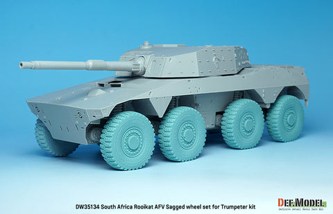 DEF Model DW35134 1/35 South African Rooikat AFV Sagged Wheel set (for Trumpeter 1/35)
