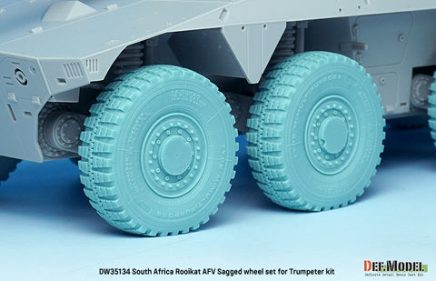 DEF Model DW35134 1/35 South African Rooikat AFV Sagged Wheel set (for Trumpeter 1/35)