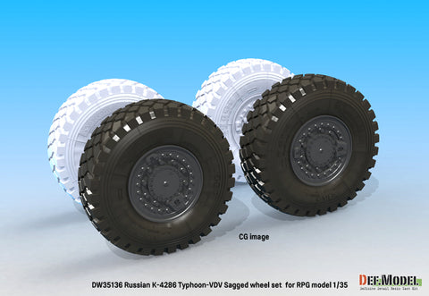 DEF Model DW35136 1/35 Russian K-4386 Typhoon-VDV Sagged wheel set - Michelin ( for RPG model 1/35)