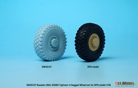 DEF Model DW35137 1/35 Russian Typhoon-U 6X6 MRAP Sagged Wheel set (for RPG model 1/35)
