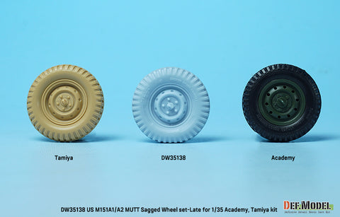 DEF Model DW35138 1/35 US M151A1/A2 sagged wheel set (for Tamiya/Academy 1/35) (Included front suspension parts)