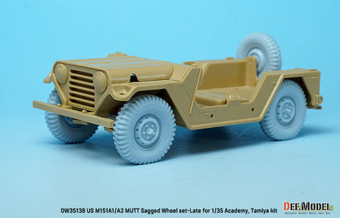 DEF Model DW35138 1/35 US M151A1/A2 sagged wheel set (for Tamiya/Academy 1/35) (Included front suspension parts)