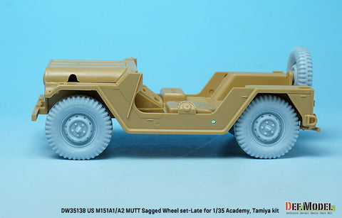 DEF Model DW35138 1/35 US M151A1/A2 sagged wheel set (for Tamiya/Academy 1/35) (Included front suspension parts)