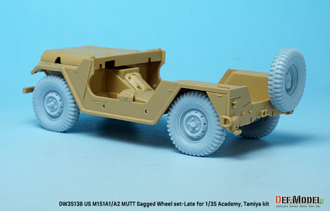 DEF Model DW35138 1/35 US M151A1/A2 sagged wheel set (for Tamiya/Academy 1/35) (Included front suspension parts)