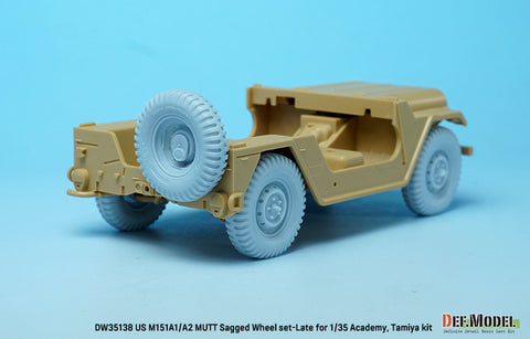 DEF Model DW35138 1/35 US M151A1/A2 sagged wheel set (for Tamiya/Academy 1/35) (Included front suspension parts)