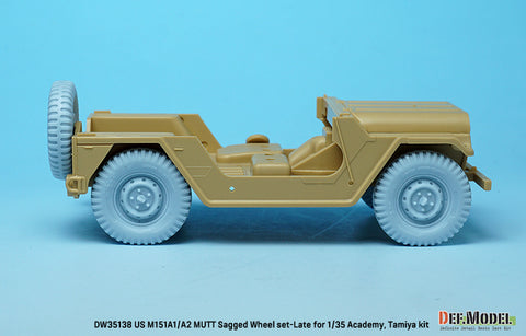 DEF Model DW35138 1/35 US M151A1/A2 sagged wheel set (for Tamiya/Academy 1/35) (Included front suspension parts)