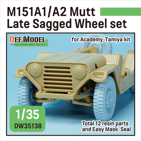DEF Model DW35138 1/35 US M151A1/A2 sagged wheel set (for Tamiya/Academy 1/35) (Included front suspension parts)