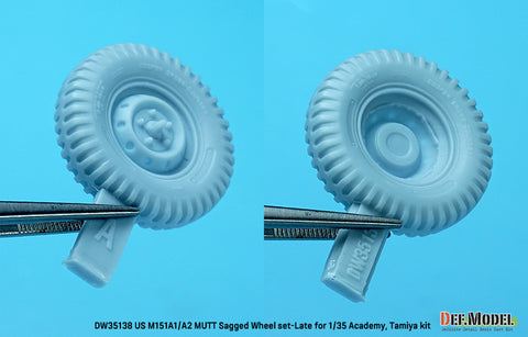 DEF Model DW35138 1/35 US M151A1/A2 sagged wheel set (for Tamiya/Academy 1/35) (Included front suspension parts)