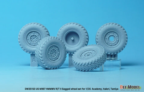 DEF Model DW35150 1/35 US M1025 HMMWV Basic R/T II Sagged wheel set (for Academy, Italeri, Tamiya 1/35) New tooling