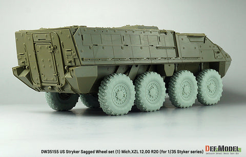 DEF Model DW35155 1/35 US M1126 Stryker XML Sagged wheel set (1) (for Stryker series 1/35)-Retool DW35010A