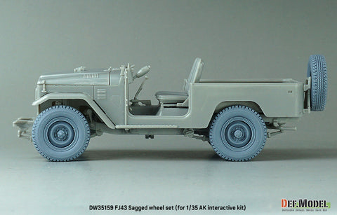 DEF Model DW35159 1/35 FJ43 Sagged wheel set -Bridgestone (for 1/35 AK interactive kit)
