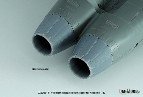 DEF Model DZ32001 1/32 F/A-18A/B/C/D Hornet Exhaust Nozzle set - Closed (for Academy 1/32)