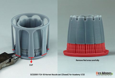 DEF Model DZ32001 1/32 F/A-18A/B/C/D Hornet Exhaust Nozzle set - Closed (for Academy 1/32)