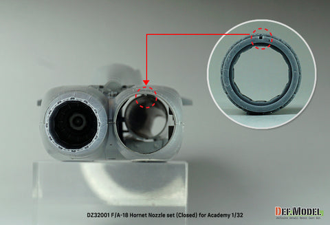 DEF Model DZ32001 1/32 F/A-18A/B/C/D Hornet Exhaust Nozzle set - Closed (for Academy 1/32)