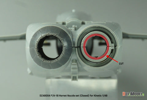 DEF Model DZ48004 1/48 F/A-18A Hornet Nozzle set - Closed (for Kinetic 1/48)