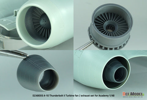 DEF Model DZ48005 1/48 A-10 Thunderbolt II Turbine fan / exhaust set - (for Academy 1/48)