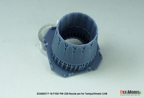 DEF Model DZ48007 1/48 F-16 F100-PW-229 Nozzle set - (for Tamiya/Kinetic 1/48)