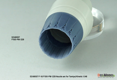 DEF Model DZ48007 1/48 F-16 F100-PW-229 Nozzle set - (for Tamiya/Kinetic 1/48)