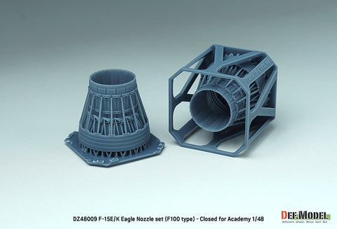 DEF Model DZ48009 1/48 F-15E/K Eagle Nozzle set (F100 type) - Closed (for Academy 1/48)