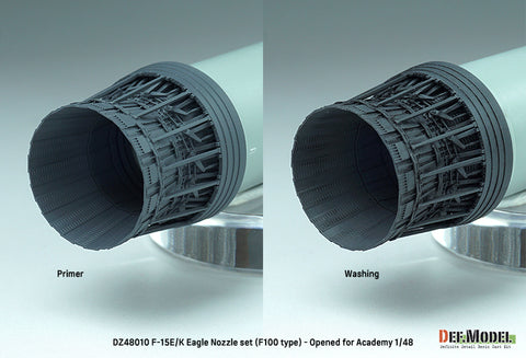 DEF Model DZ48010 1/48 F-15E/K Eagle Nozzle set (F100 type) - Opened (for Academy 1/48)