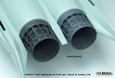 DEF Model DZ48010 1/48 F-15E/K Eagle Nozzle set (F100 type) - Opened (for Academy 1/48)
