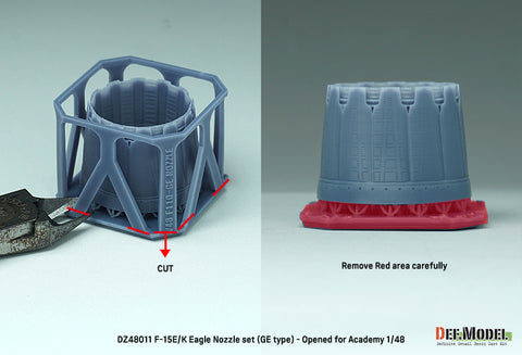 DEF Model DZ48011 1/48 F-15E/K Eagle Nozzle set (GE type) - Opened (for Academy 1/48)