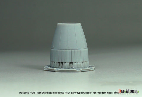 DEF Model DZ48012 1/48 F-20 TigerShark Nozzle set (GE YF404-100) Closed- (for Freedom model 1/48)