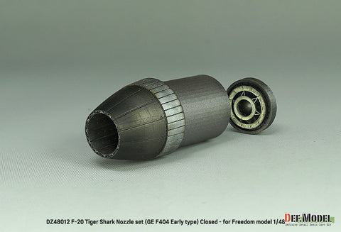 DEF Model DZ48012 1/48 F-20 TigerShark Nozzle set (GE YF404-100) Closed- (for Freedom model 1/48)
